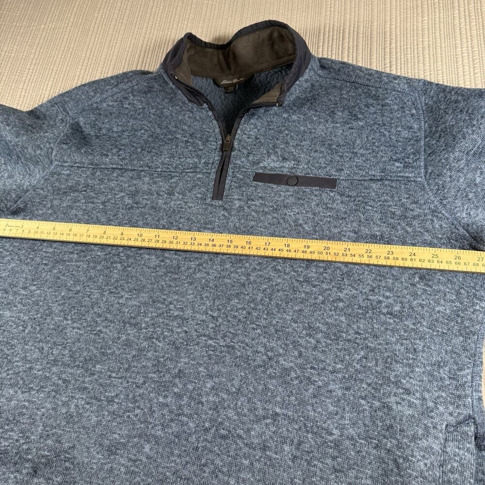 Eddie Bauer Pullover Men 2XL Blue 1/4 Zip Hiking Fleece Outdoors Gorpcore - Picture 5 of 9